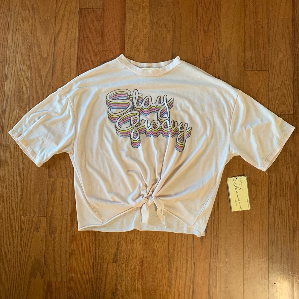 Vintage Havana Front Tie Loose Fit T-Shirt